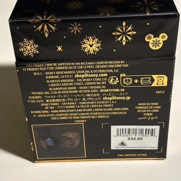 Disney Sketchbook Walt Disney World Blue Castle Engagement Box Ornament New - Picture 6 of 6